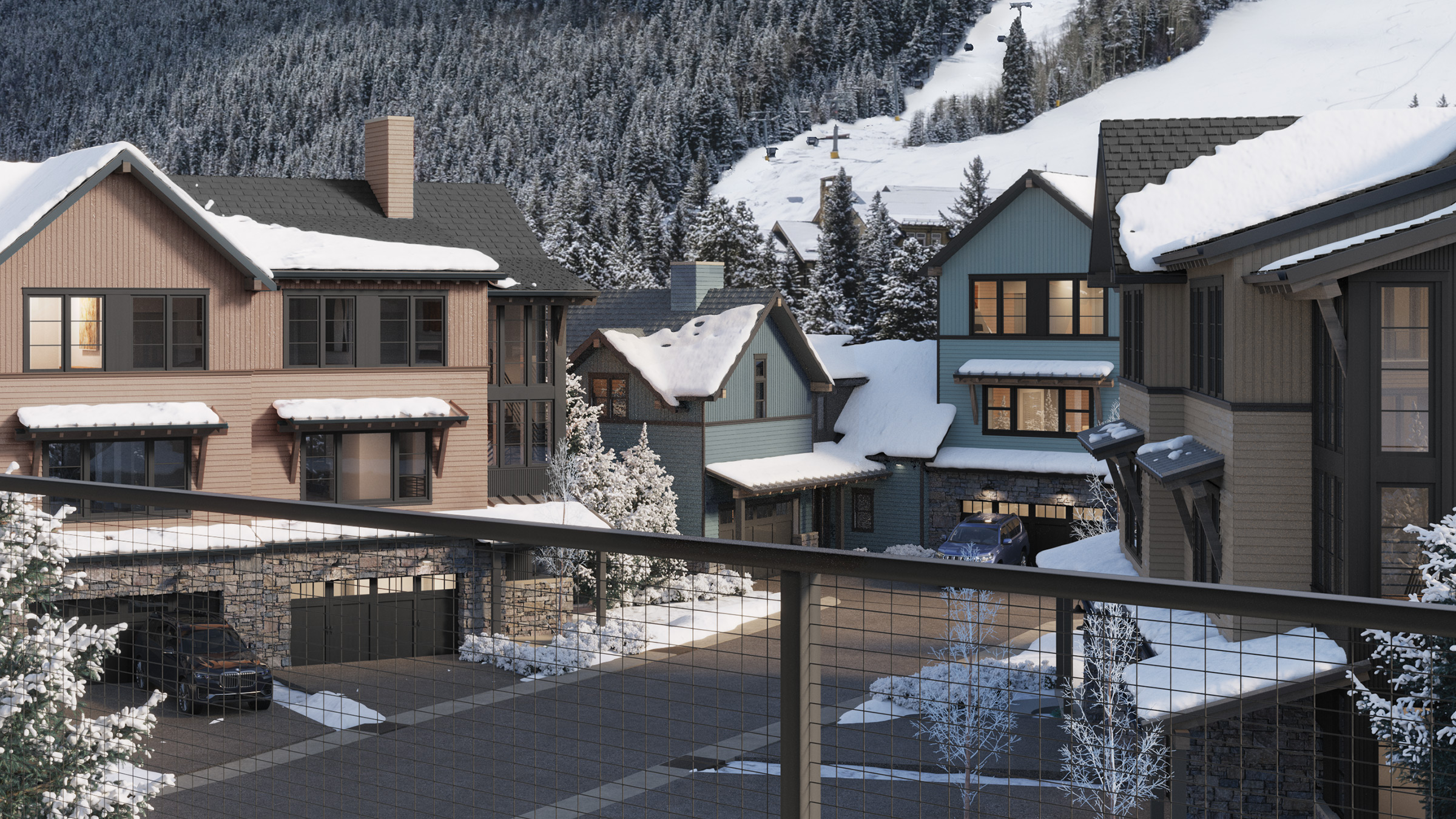 All Alcove residences have stunning mountain and ski run views.